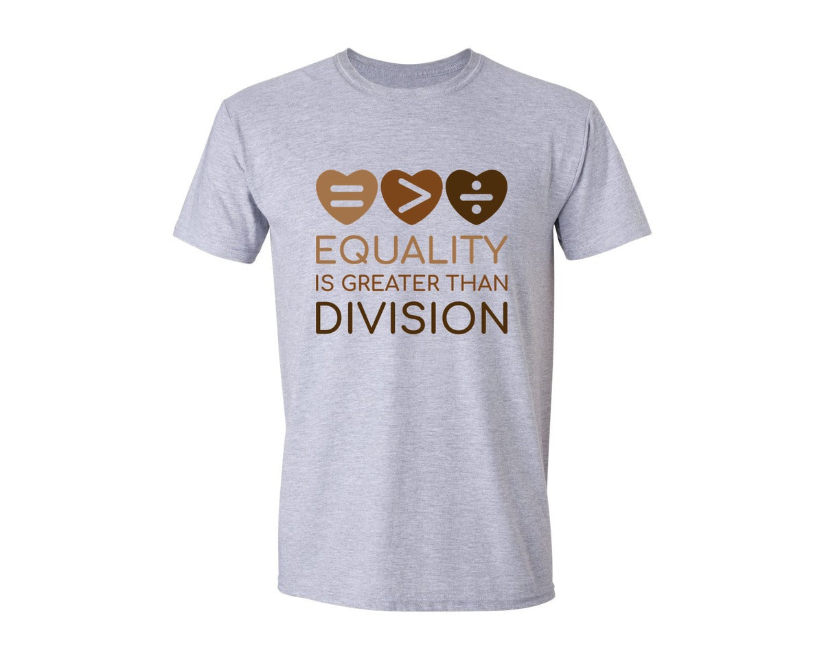 brand:Generic|color:Sports Grey / Athletic Heather|Equality Is Greater Than Division 3 Graphic T-Shirt