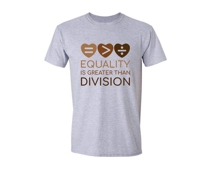 brand:Generic|color:Sports Grey / Athletic Heather|Equality Is Greater Than Division 3 Graphic T-Shirt