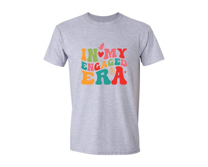 brand:Generic|color:Sports Grey / Athletic Heather|In My Engaged Era Retro T Shirt Design Graphic T-Shirt