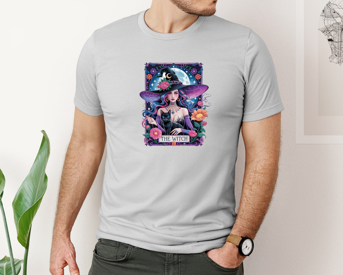 brand:Bella Canvas|color:Sports Grey / Athletic Heather|The Witch Mystical Gothic 3 Graphic T-Shirt