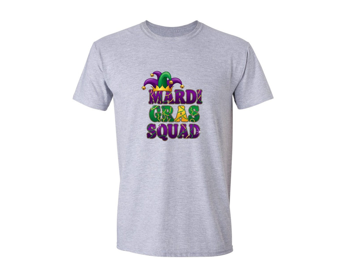 brand:Generic|color:Sports Grey / Athletic Heather|Mardi Gras 70 Graphic T-Shirt