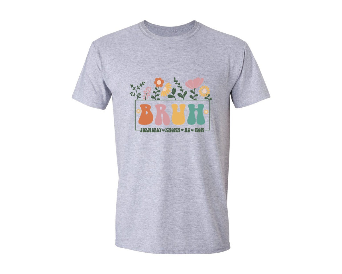 brand:Generic|color:Sports Grey / Athletic Heather|Bruh Formerly Known As Mom 13 Graphic T-Shirt