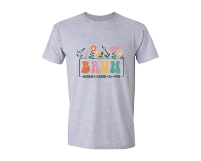brand:Generic|color:Sports Grey / Athletic Heather|Bruh Formerly Known As Mom 13 Graphic T-Shirt