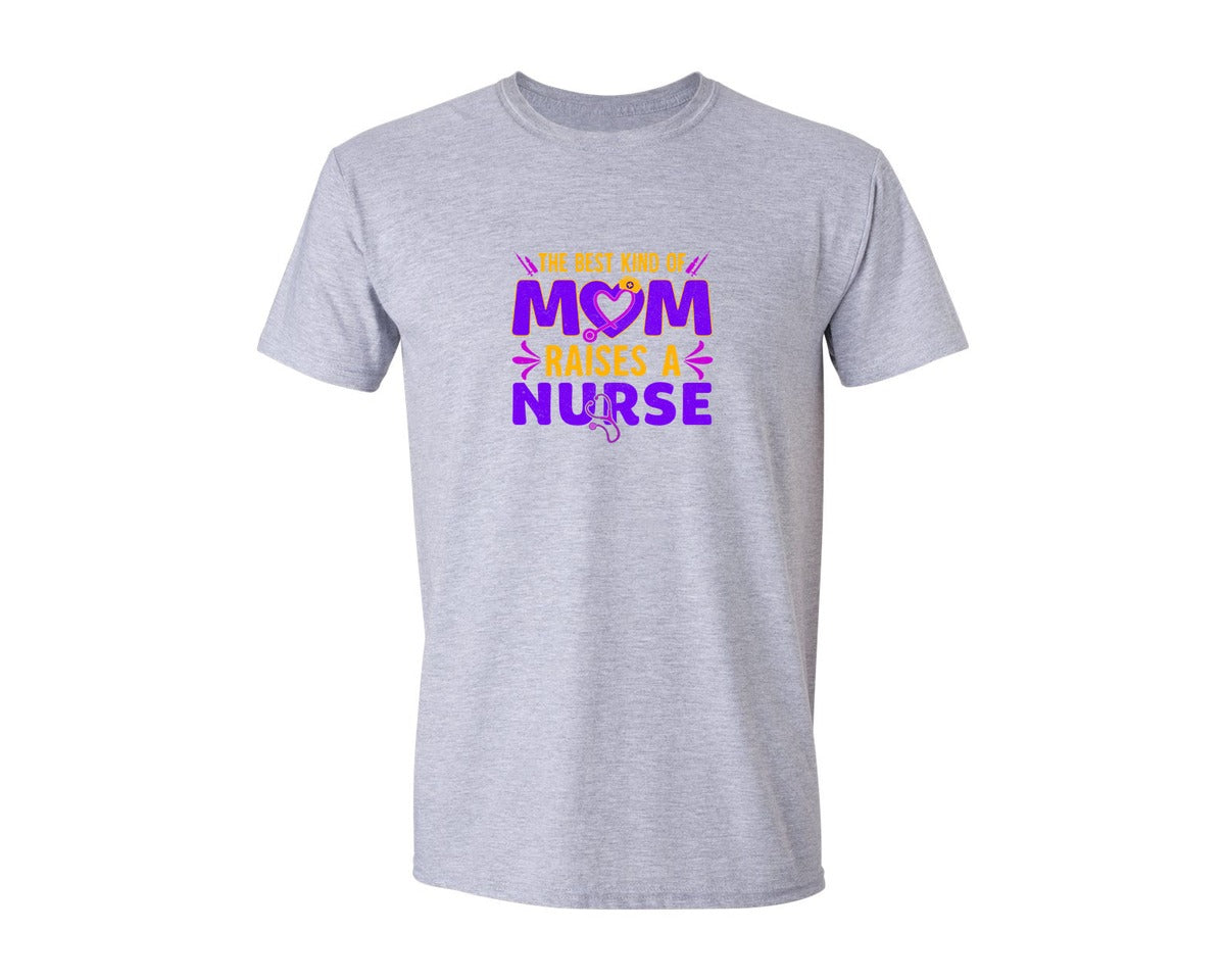 brand:Generic|color:Sports Grey / Athletic Heather|Best Mom Raises A Nurse Nurse Mom Graphic T-Shirt