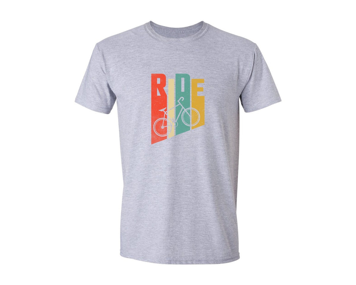 brand:Generic|color:Sports Grey / Athletic Heather|Ride Bicycle Retro Cycling T Shirt Graphic T-Shirt