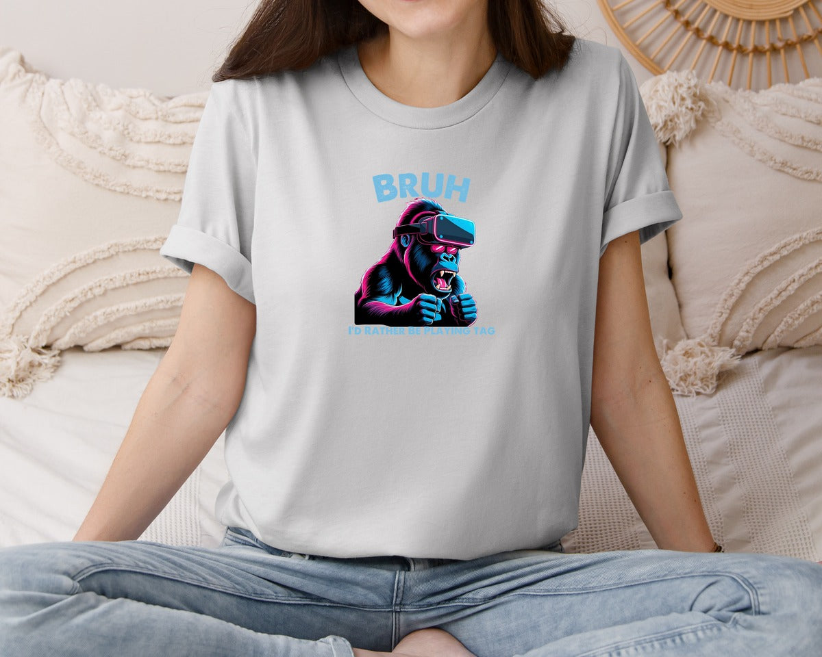brand:Bella Canvas|color:Sports Grey / Athletic Heather|Bruh Id Rather Be Playing Tag T Shirt Graphic T-Shirt