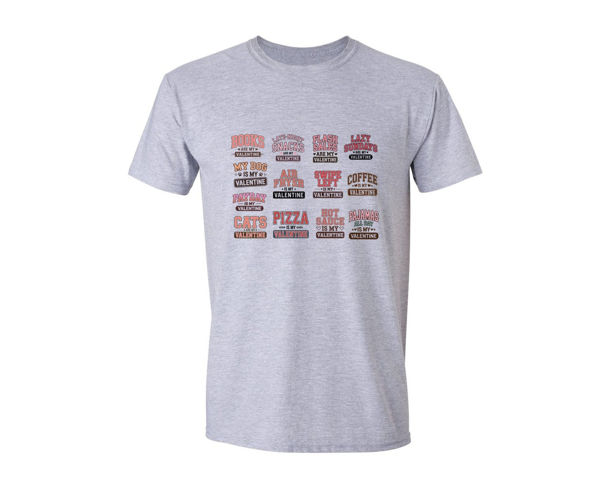 brand:Generic|color:Sports Grey / Athletic Heather|Funny My Valentine 4 Graphic T-Shirt