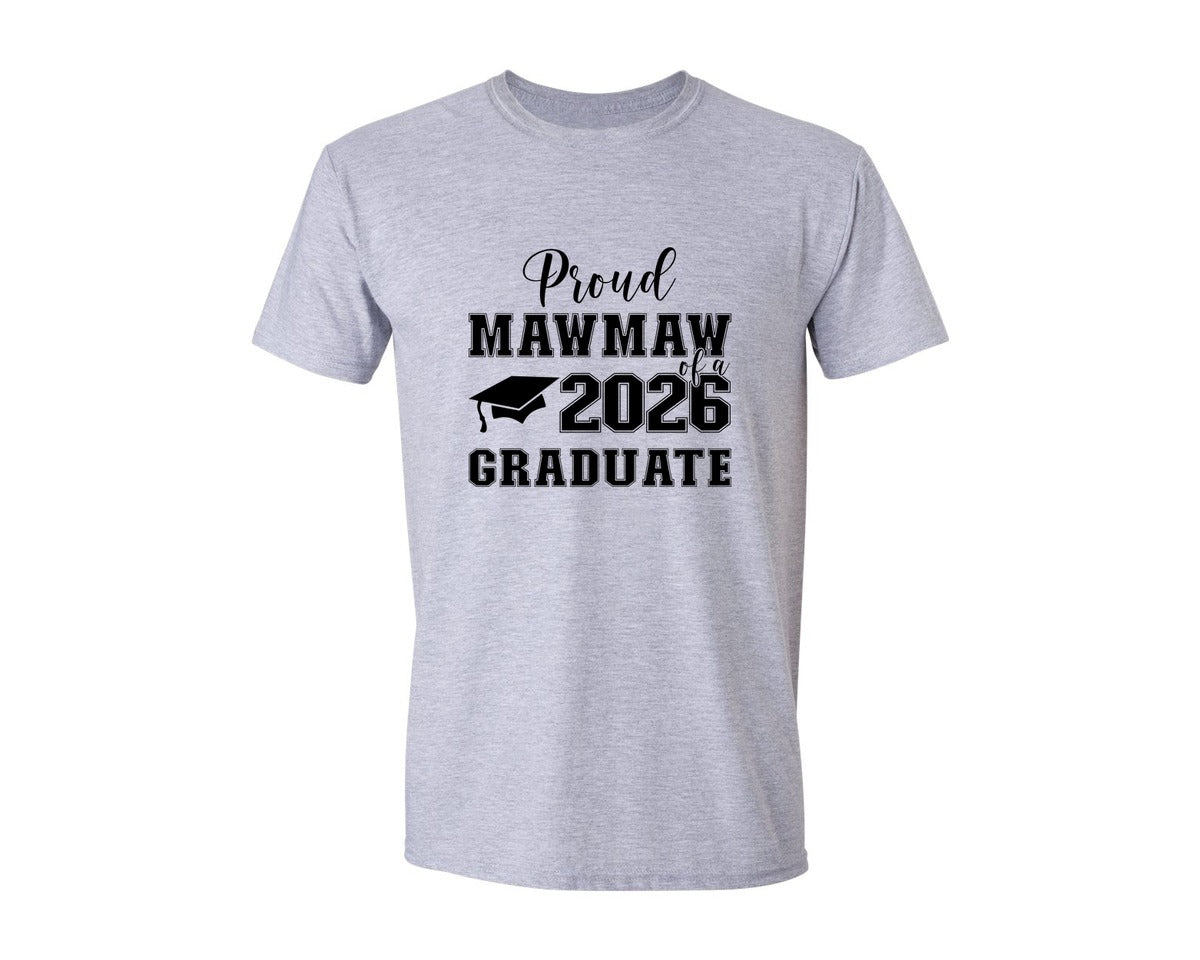 brand:Generic|color:Sports Grey / Athletic Heather|Proud Mom Of A 2026 Graduate Proud Grad Graphic T-Shirt