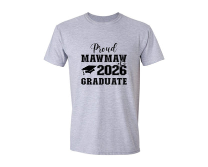 brand:Generic|color:Sports Grey / Athletic Heather|Proud Mom Of A 2026 Graduate Proud Grad Graphic T-Shirt