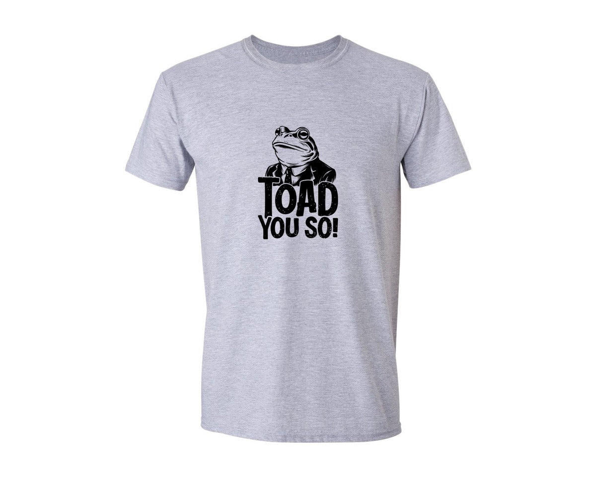brand:Generic|color:Sports Grey / Athletic Heather|Toad You So Funny Frog Pun Dad Joke Graphic T-Shirt
