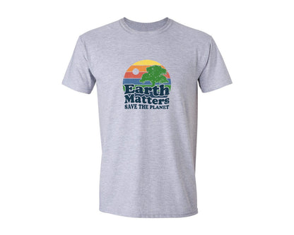 brand:Generic|color:Sports Grey / Athletic Heather|Earth Matters Save The Planet T Shirt Graphic T-Shirt