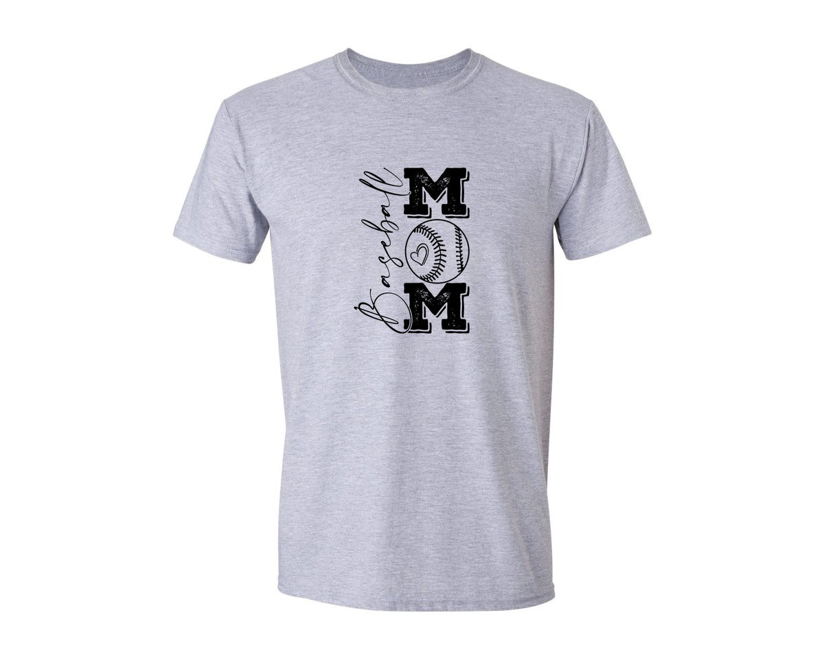 brand:Generic|color:Sports Grey / Athletic Heather|Baseball Mama 16 Graphic T-Shirt