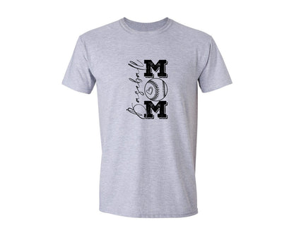brand:Generic|color:Sports Grey / Athletic Heather|Baseball Mama 16 Graphic T-Shirt