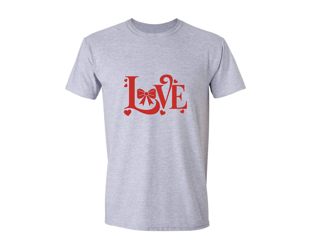 brand:Generic|color:Sports Grey / Athletic Heather|Love Coquette Pngvalentines Day Bow Graphic T-Shirt