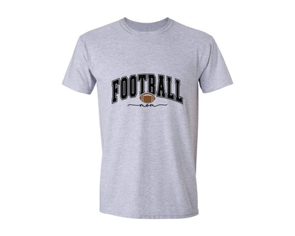 brand:Generic|color:Sports Grey / Athletic Heather|Football Mom Retro Football Mama Graphic T-Shirt