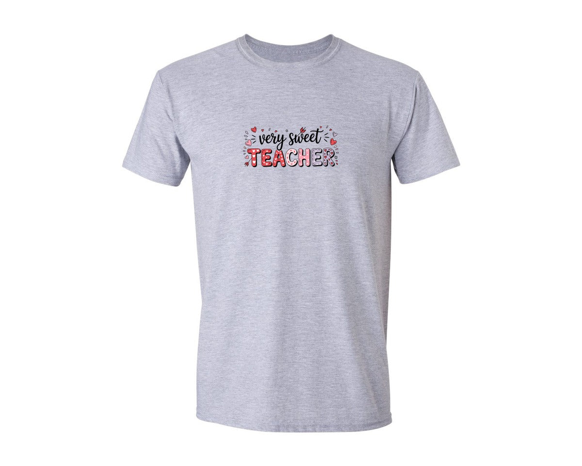 brand:Generic|color:Sports Grey / Athletic Heather|Funny Teacher Valentine Graphic T-Shirt