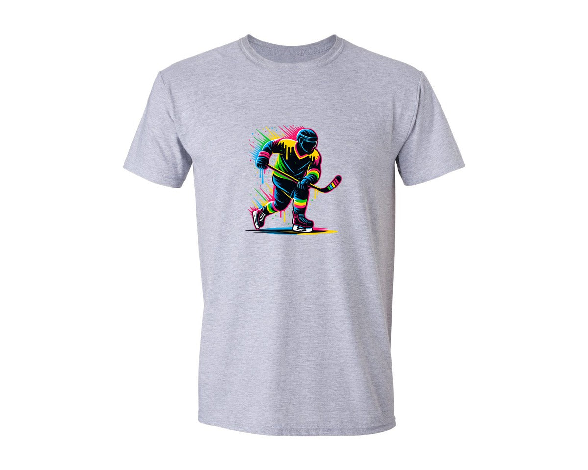 brand:Generic|color:Sports Grey / Athletic Heather|Ice Hockey T Shirt Design 4 Graphic T-Shirt
