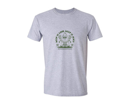 brand:Generic|color:Sports Grey / Athletic Heather|Retro Cartoon Watermelon Print Design Graphic T-Shirt