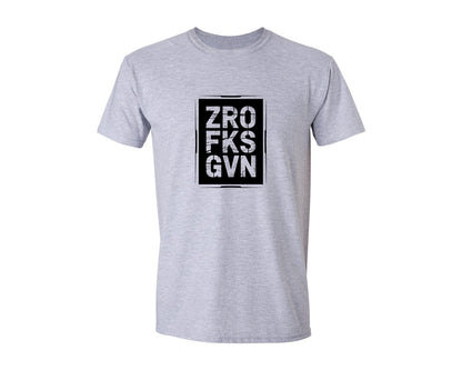 brand:Generic|color:Sports Grey / Athletic Heather|Zro Fks Gvn Funny Sarcastic Graphic T-Shirt