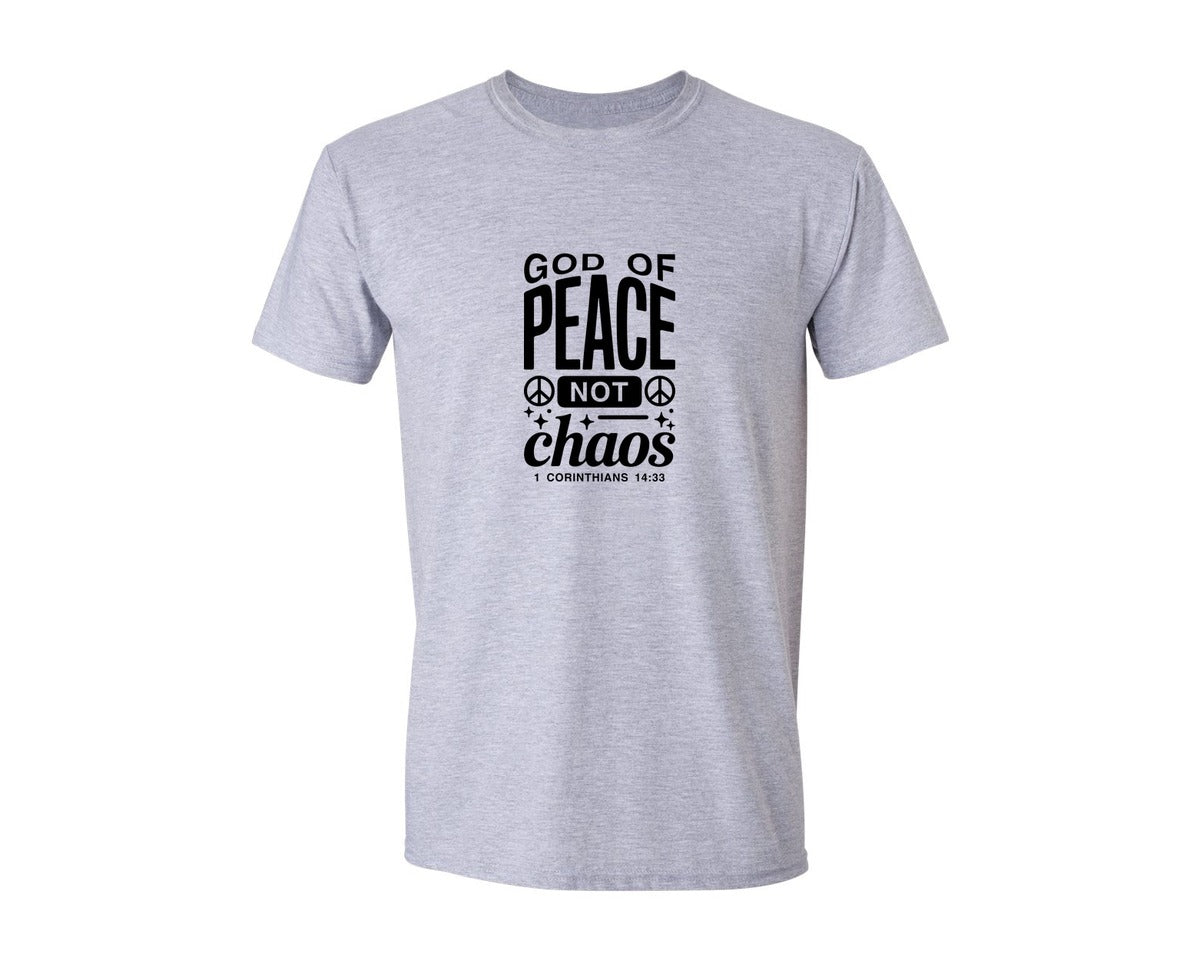 brand:Generic|color:Sports Grey / Athletic Heather|God Of Peace Trendy Christian 3 Graphic T-Shirt