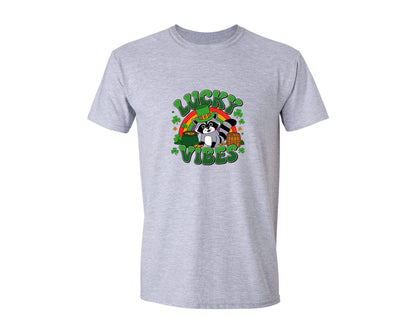 brand:Generic|color:Sports Grey / Athletic Heather|St Patricks Day Raccoon Graphic T-Shirt
