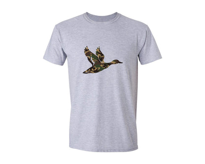 brand:Generic|color:Sports Grey / Athletic Heather|Camouflage Mallard Duck Hunting Graphic T-Shirt