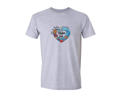 brand:Generic|color:Sports Grey / Athletic Heather|Life Is Better Under The Sea Design 3 Graphic T-Shirt