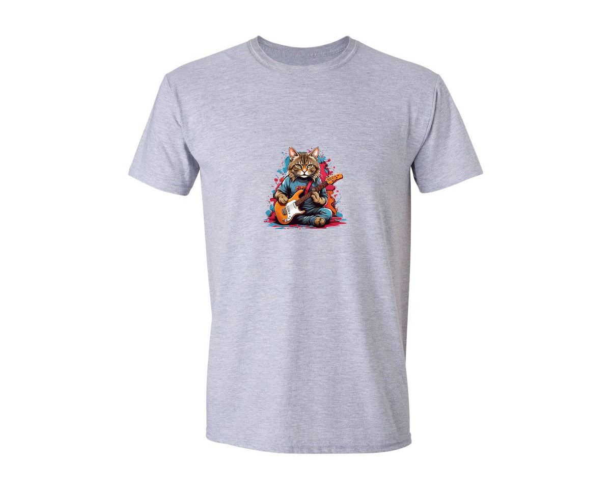 brand:Generic|color:Sports Grey / Athletic Heather|Watercolor Cat T Shirt For Women Cat 4 Graphic T-Shirt