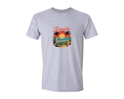 brand:Generic|color:Sports Grey / Athletic Heather|Summer Florida Beach Shirt Graphic T-Shirt