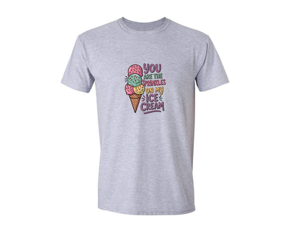 brand:Generic|color:Sports Grey / Athletic Heather|Ice Cream Valentine 3 Graphic T-Shirt