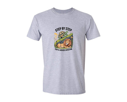 brand:Generic|color:Sports Grey / Athletic Heather|Turtle Lion Funny T Shirt Design Graphic T-Shirt