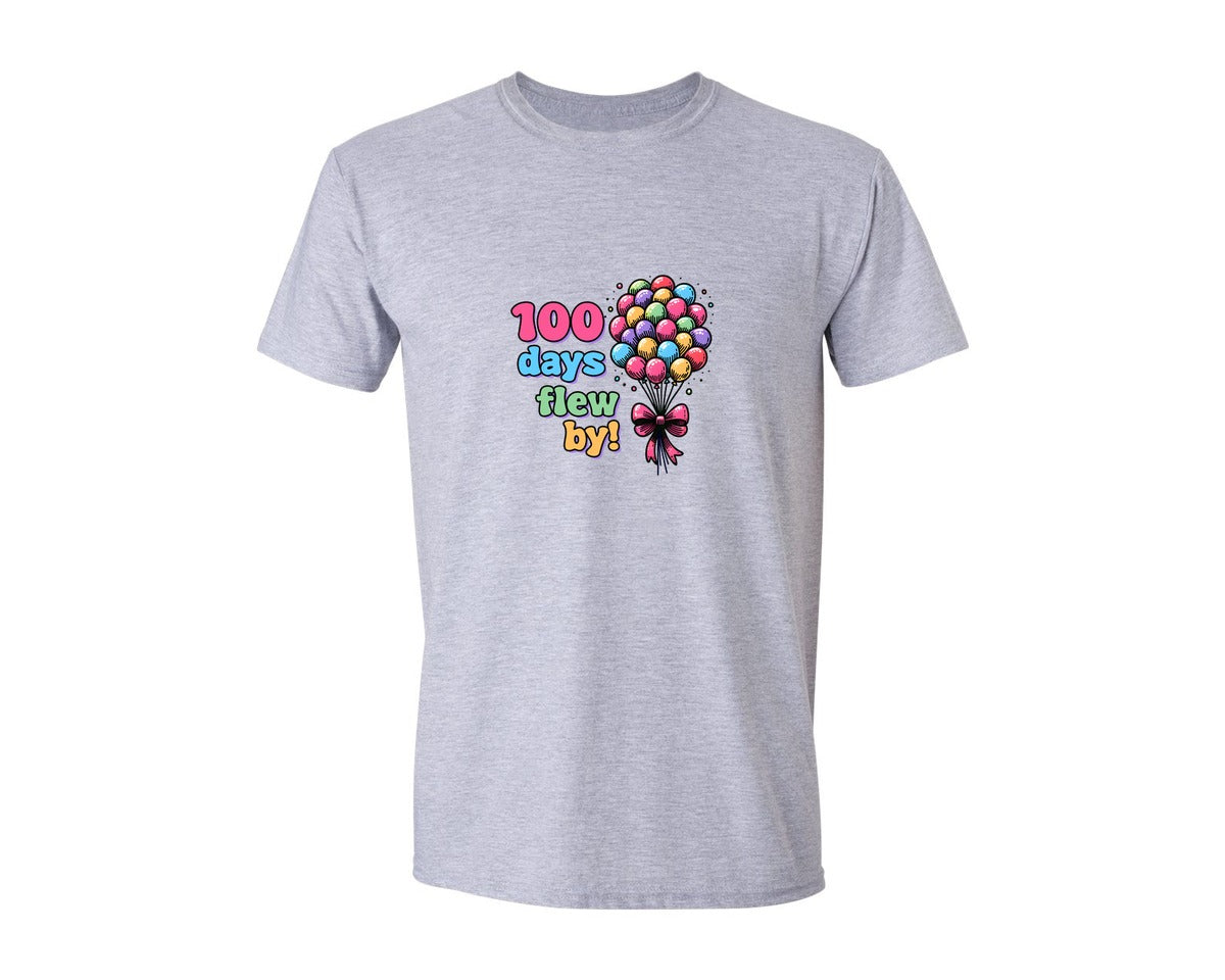 brand:Generic|color:Sports Grey / Athletic Heather|100 Day Of School 2 Graphic T-Shirt