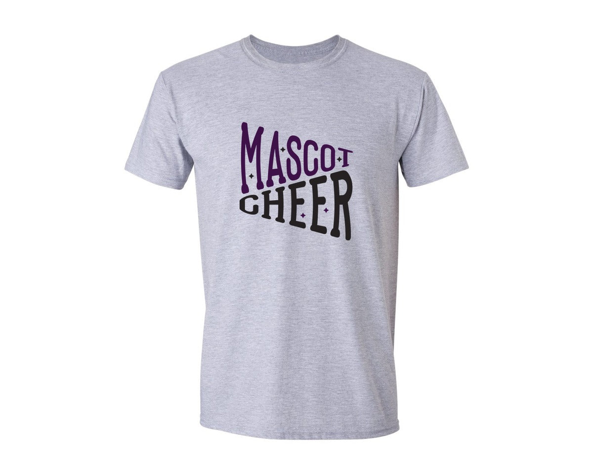 brand:Generic|color:Sports Grey / Athletic Heather|Mascot Cheer Cut File Cheerleading 2 Graphic T-Shirt