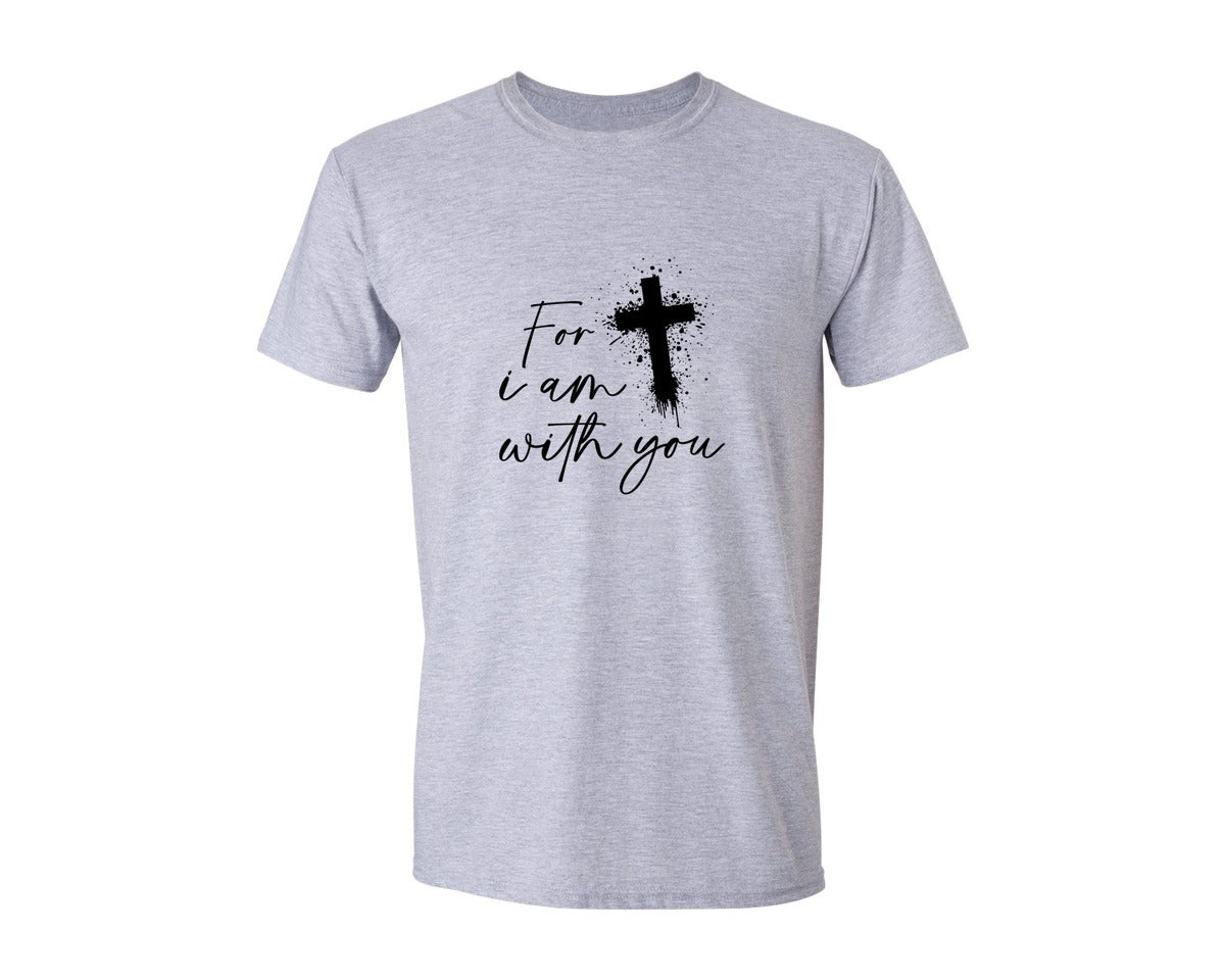 brand:Generic|color:Sports Grey / Athletic Heather|Fear Not Christianity Bible Graphic T-Shirt