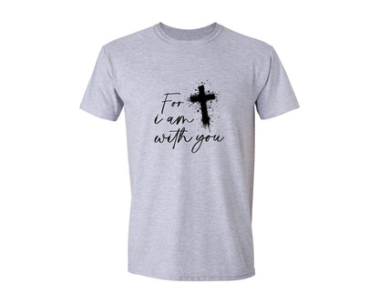 brand:Generic|color:Sports Grey / Athletic Heather|Fear Not Christianity Bible Graphic T-Shirt