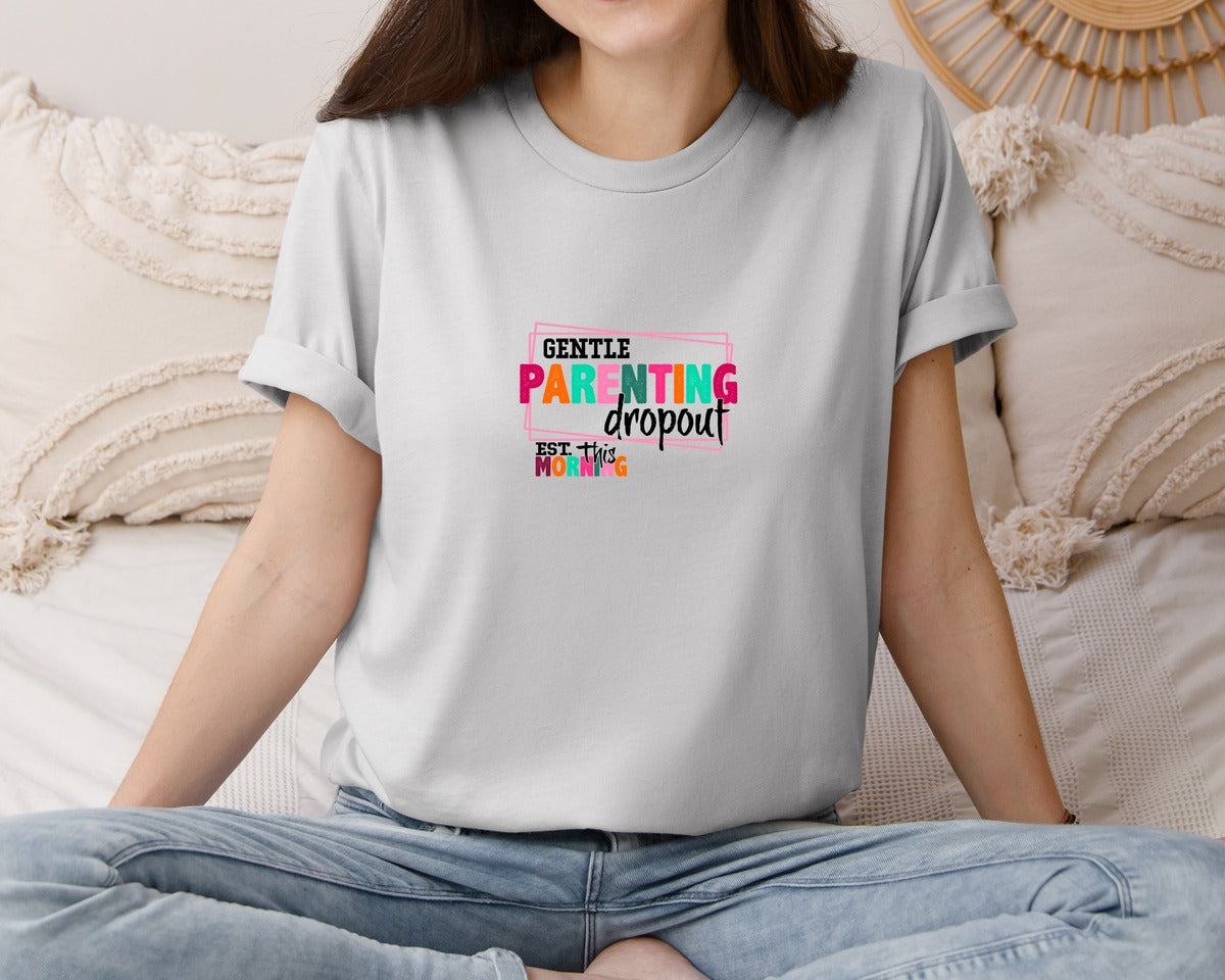 brand:Bella Canvas|color:Sports Grey / Athletic Heather|Gentle Parenting Dropout Svgmothers Day 2 Graphic T-Shirt