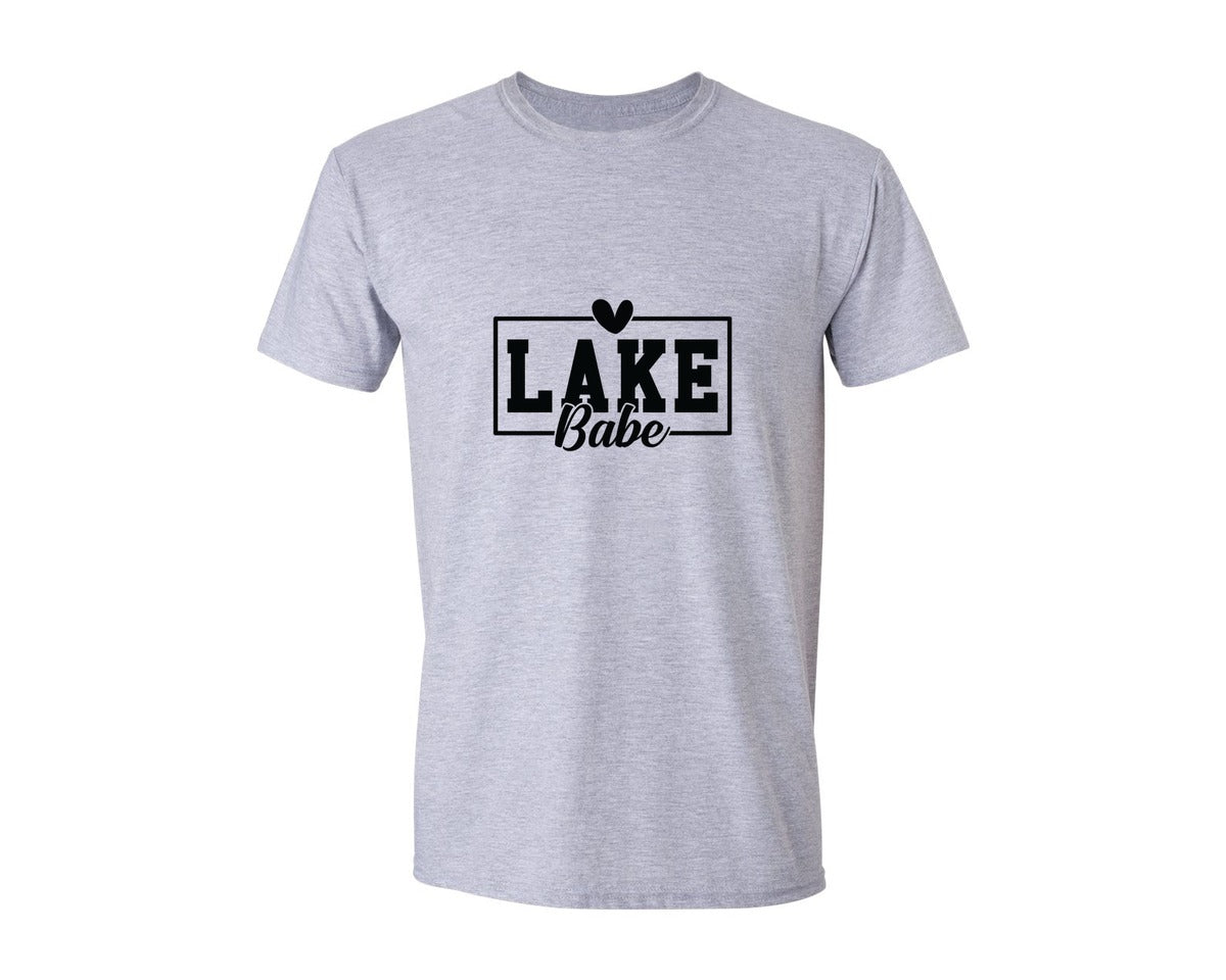 brand:Generic|color:Sports Grey / Athletic Heather|Lake Babe 20 Graphic T-Shirt