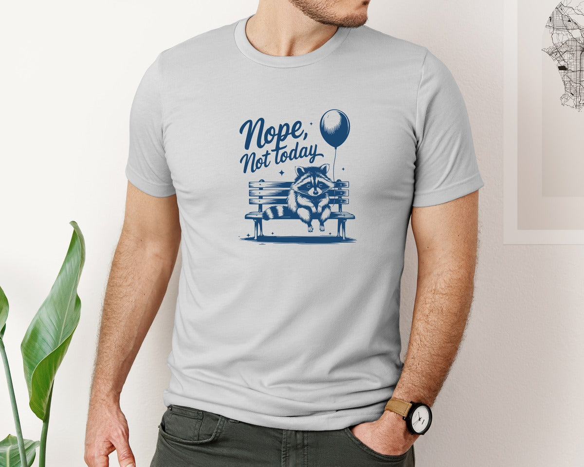 brand:Bella Canvas|color:Sports Grey / Athletic Heather|Nope Not Today Design 47 Graphic T-Shirt