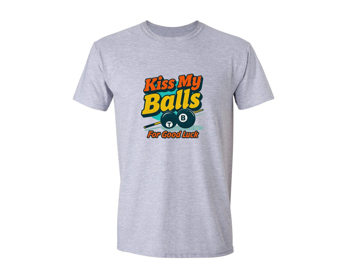 brand:Generic|color:Sports Grey / Athletic Heather|Retro Billiards Balls T Shirt Design Graphic T-Shirt