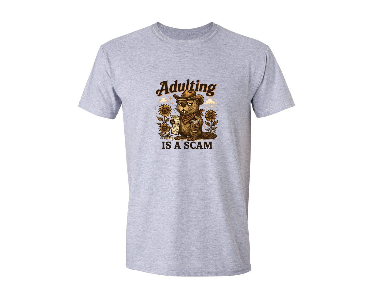 brand:Generic|color:Sports Grey / Athletic Heather|Snarky Sarcastic Animal Graphic T-Shirt