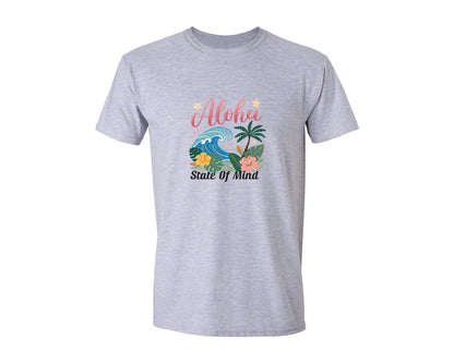 brand:Generic|color:Sports Grey / Athletic Heather|Aloha State Of Mind Pngtropical Beach 2 Graphic T-Shirt
