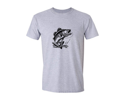 brand:Generic|color:Sports Grey / Athletic Heather|Fishing Design Graphic T-Shirt