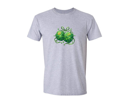 brand:Generic|color:Sports Grey / Athletic Heather|St Patricks Day Six Seven Meme Dice Graphic T-Shirt