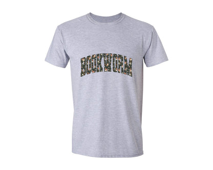 brand:Generic|color:Sports Grey / Athletic Heather|Floral Bookworm Bookish Book Lover Graphic T-Shirt