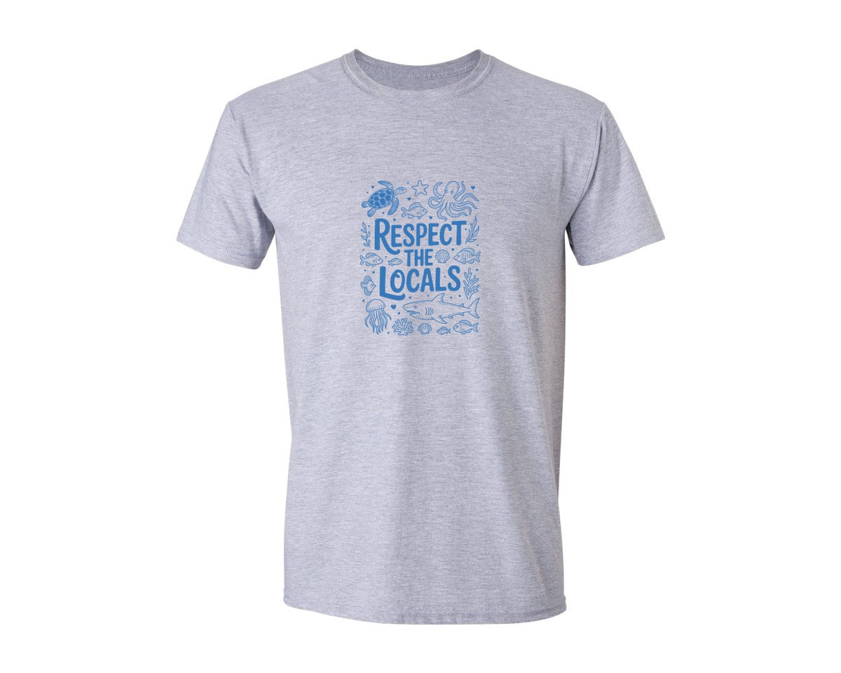 brand:Generic|color:Sports Grey / Athletic Heather|Respect The Locals Summer 2 Graphic T-Shirt