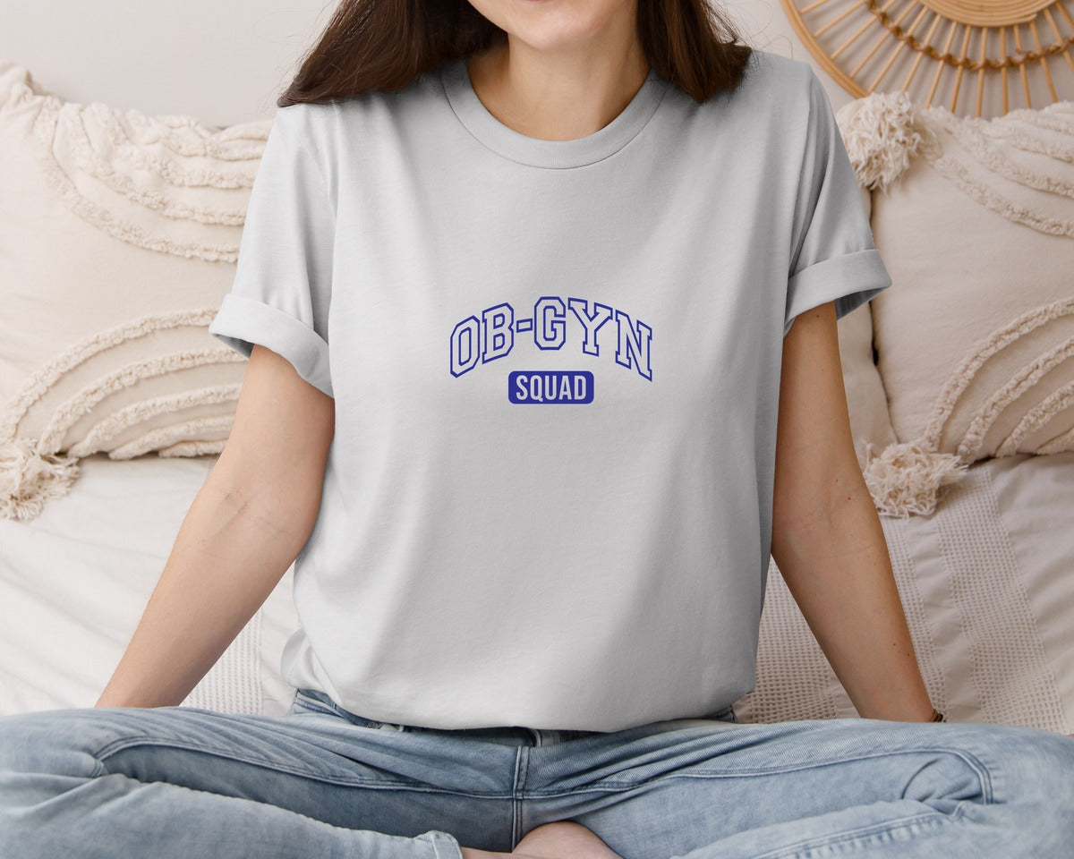 brand:Bella Canvas|color:Sports Grey / Athletic Heather|Ob Gyn Onc Squad At Your Cervix Graphic T-Shirt