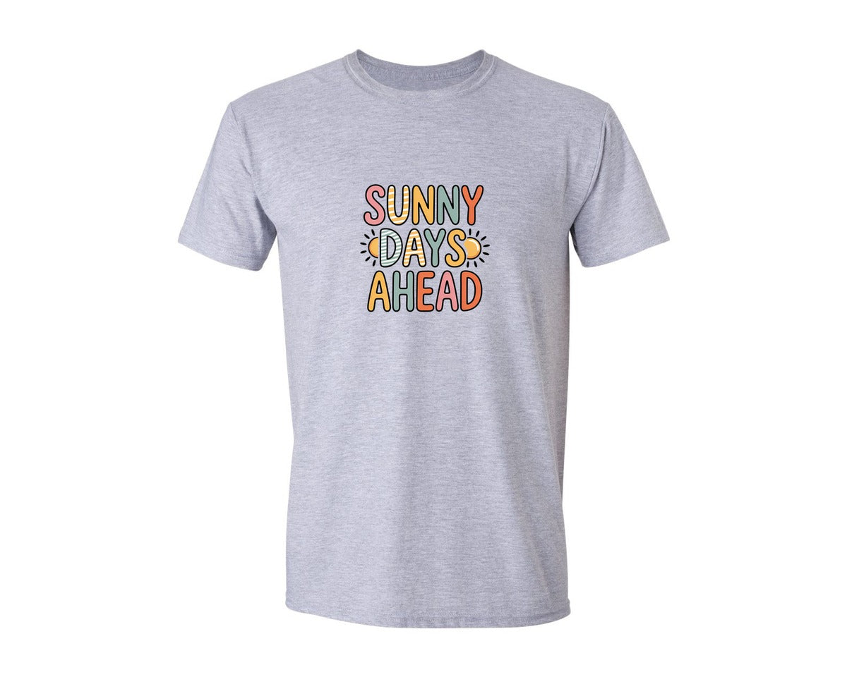 brand:Generic|color:Sports Grey / Athletic Heather|Sunny Days Ahead Summer Vacation Shirt Graphic T-Shirt