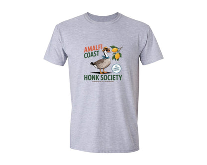 brand:Generic|color:Sports Grey / Athletic Heather|Amalfi Coast Honk Society Goose Graphic T-Shirt