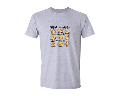 brand:Generic|color:Sports Grey / Athletic Heather|Funny Sarcastic Ducks Not All In A Row Graphic T-Shirt