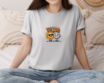 brand:Bella Canvas|color:Sports Grey / Athletic Heather|Eclipse Cartoon T Shirt Design Graphic T-Shirt